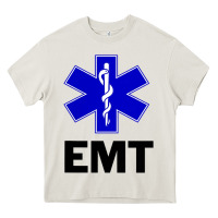 Cream emt ems paramedic star of life caduceus t shirt Heavy Core Tee - linhVisuals