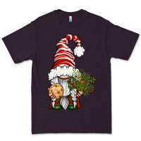 Plum Christmas Gnome With Cookie Premium Tee - BundleAndBundleShop