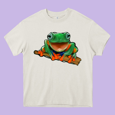 Frog Heavy Core Tee Designed By Jasminsmagicworld