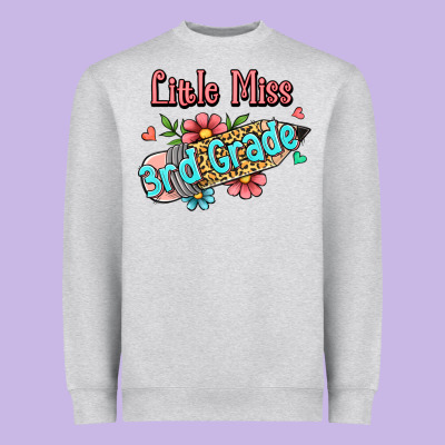 Little Miss Third Grade Heavyweight Sweatshirt Designed By Ranaportraitstore