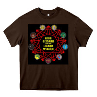 Chocolate Brown king gizzard & the lizard wizard Heavy Core Tee - linhVisuals