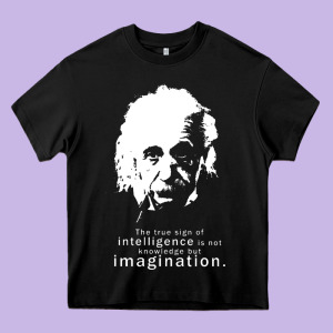 Albert Einstein Quote1 Heavy Core Tee Designed By Linhvisuals