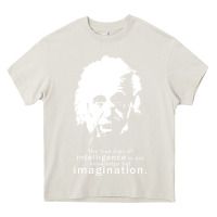 Cream albert einstein quote1 Heavy Core Tee - linhVisuals
