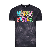 Cloud Black Hoppy Easter Vintage Tee - CowhideDigitalArt