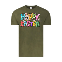 Vintage Olive Hoppy Easter Vintage Tee - CowhideDigitalArt