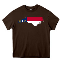 Chocolate Brown flag north carolina tshirt Heavy Core Tee - linhVisuals