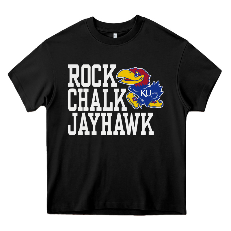 Rock Chalk Jayhawk Ku Tshirt Heavy Core Tee by linhVisuals | Teevron