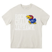 Cream rock chalk jayhawk ku tshirt Heavy Core Tee - linhVisuals