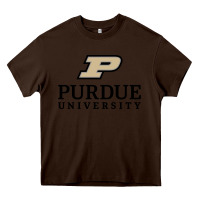 Chocolate Brown Purdue University, Apparel Heavy Core Tee - linhVisuals