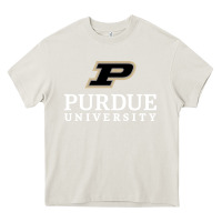Cream Purdue University, Apparel Heavy Core Tee - linhVisuals