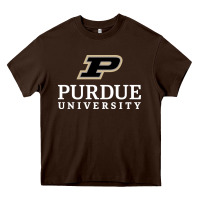 Chocolate Brown Purdue University, Apparel Heavy Core Tee - linhVisuals