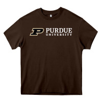 Chocolate Brown Purdue University, Apparel Heavy Core Tee - linhVisuals