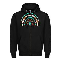 Black blessed western rainbow Zipper Hoodie - Jasminsmagicworld
