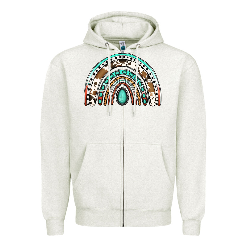 Blessed Western Rainbow Zipper Hoodie by Jasminsmagicworld | Teevron
