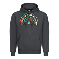 Smoke blessed western rainbow Zipper Hoodie - Jasminsmagicworld