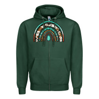 Sports Green blessed western rainbow Zipper Hoodie - Jasminsmagicworld
