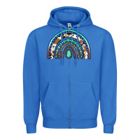 True Royal blessed western rainbow Zipper Hoodie - Jasminsmagicworld