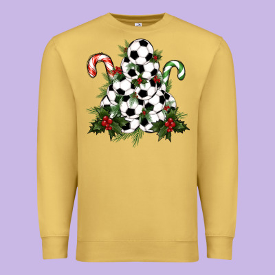 Soccer Tree Christmas Premium Sweatshirt Designed By Ranaportraitstore