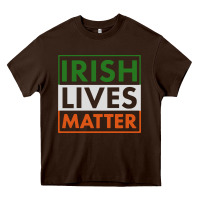 Chocolate Brown irish lives matter Heavy Core Tee - linhVisuals