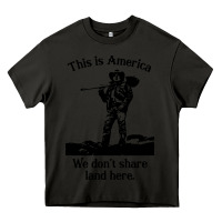 Asphalt this is america we don't share land here Heavy Core Tee - linhVisuals
