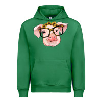 Emerald sunflowers with pig Urban Hoodie - RanaPortraitStore
