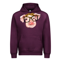 Mauve Wine sunflowers with pig Urban Hoodie - RanaPortraitStore