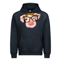 Navy sunflowers with pig Urban Hoodie - RanaPortraitStore