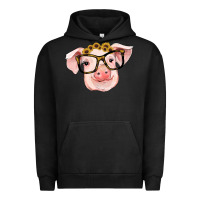 Pigment Black sunflowers with pig Urban Hoodie - RanaPortraitStore