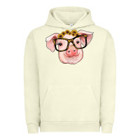 Pigment Pistachio sunflowers with pig Urban Hoodie - RanaPortraitStore