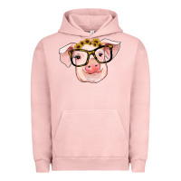 Pigment Salmon sunflowers with pig Urban Hoodie - RanaPortraitStore