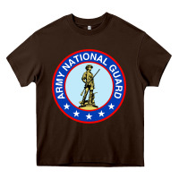 Chocolate Brown army national guard Heavy Core Tee - linhVisuals