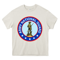 Cream army national guard Heavy Core Tee - linhVisuals