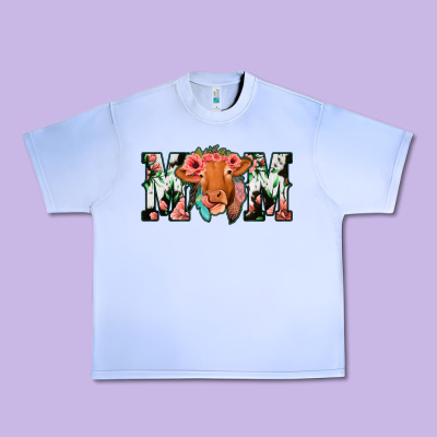 Cow Mom Urban Heavy Tee Designed By Jasminsmagicworld