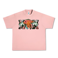 Salmon Cow Mom Urban Heavy Tee - Jasminsmagicworld