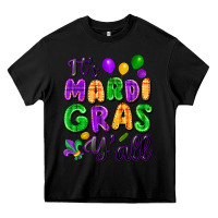 Black It's Mardi Gras y'all Heavy Core Tee - FaDigitalArtStudio