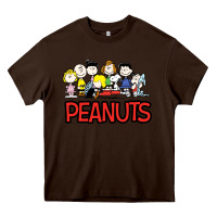 Chocolate Brown peanuts animation Heavy Core Tee - linhVisuals