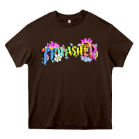 Chocolate Brown trasher Heavy Core Tee - linhVisuals