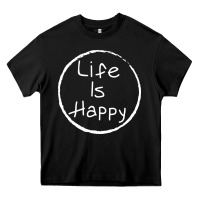 Black life is happy Heavy Core Tee - linhVisuals