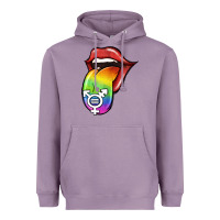 Lavender Pride LGBT Sign Tongue Heavyweight Hoodie - Jasminsmagicworld