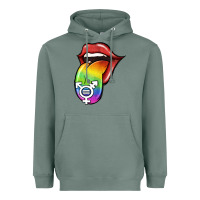 Sage Pride LGBT Sign Tongue Heavyweight Hoodie - Jasminsmagicworld
