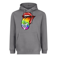 Pride Lgbt Sign Tongue Heavyweight Hoodie | Teevron