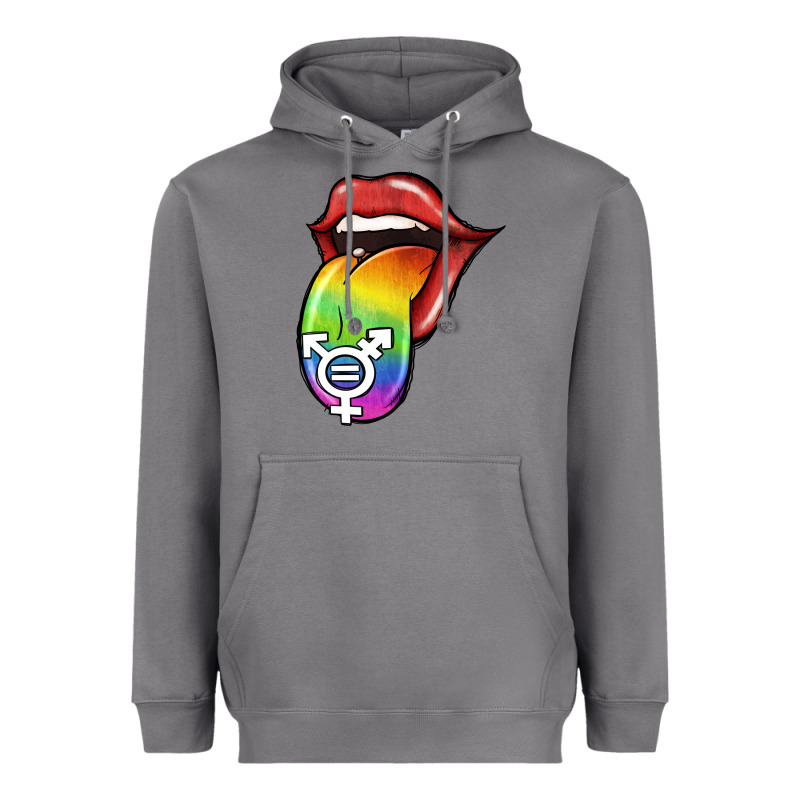 Pride Lgbt Sign Tongue Heavyweight Hoodie by Jasminsmagicworld | Teevron