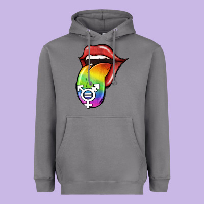 Pride Lgbt Sign Tongue Heavyweight Hoodie Designed By Jasminsmagicworld