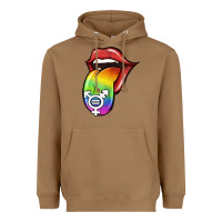 Toasted Coconut Pride LGBT Sign Tongue Heavyweight Hoodie - Jasminsmagicworld