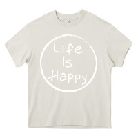 Cream life is happy Heavy Core Tee - linhVisuals