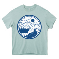 Arona River Mountain Badge Heavy Core Tee - linhVisuals