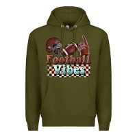 Army Green football vibes Premium Hoodie - BarkalooDesign