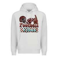 Dove Grey football vibes Premium Hoodie - BarkalooDesign