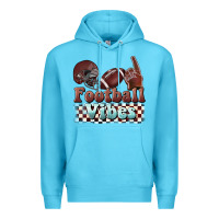 Ocean Blue football vibes Premium Hoodie - BarkalooDesign
