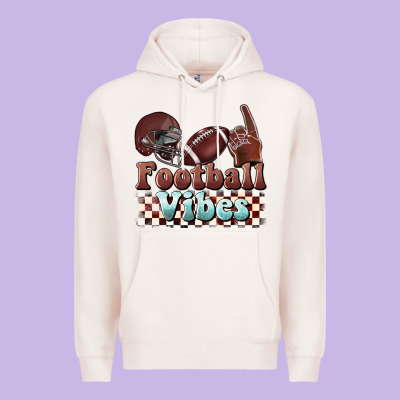 Football Vibes Premium Hoodie Designed By Barkaloodesign